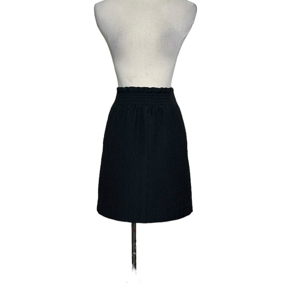 COS black textured high waist mini skirt size 4